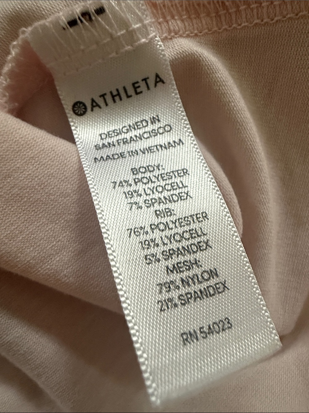 Athleta Topanga Mesh Detail Racerback Tank in Pale Pink M - Picture 9 of 9